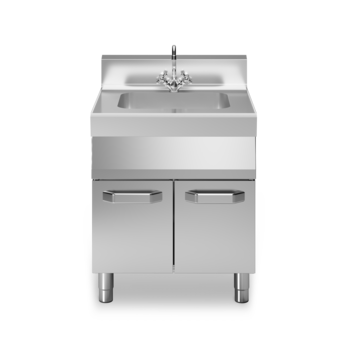 Elemento lavello su vano con porte, vasca dimens Cod. F70/70LA/P