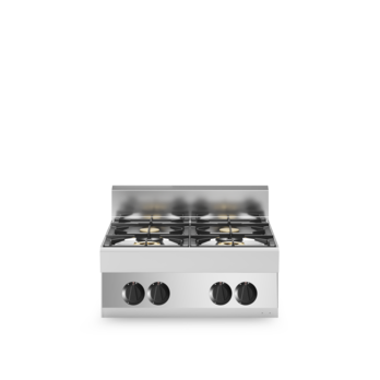 Piano di cottura gas, 4 fuochi versione top Cod. F70/70PCGB/T