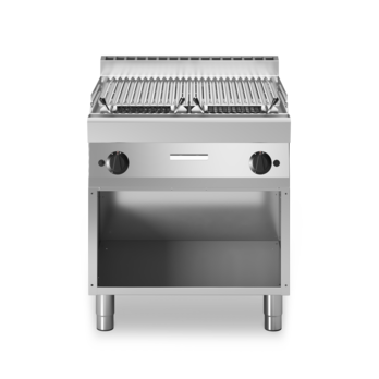 Lava rock grill on open cabinet Cod. F70/80GRLI/A
