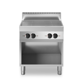 Piano di cottura ad induzione su armadio aperto Cod. F70/80IND/A