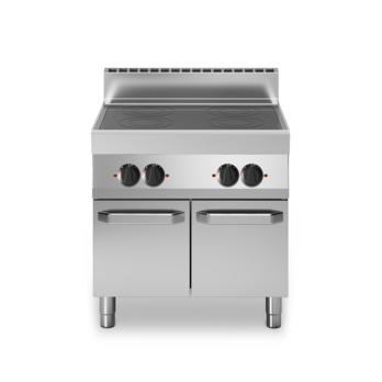 Piano di cottura elettrico in vetroceramica su armadio con porte Cod. F70/80PVE/P