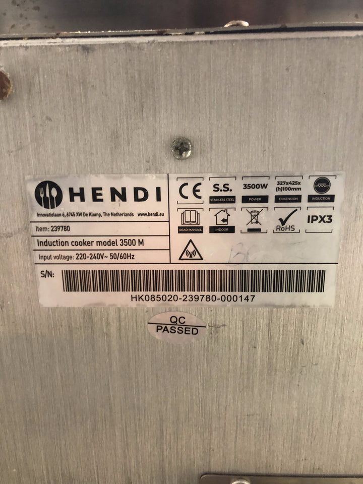 Piastra induzione Hendi usata - 3,5 kW&amp;nbsp;