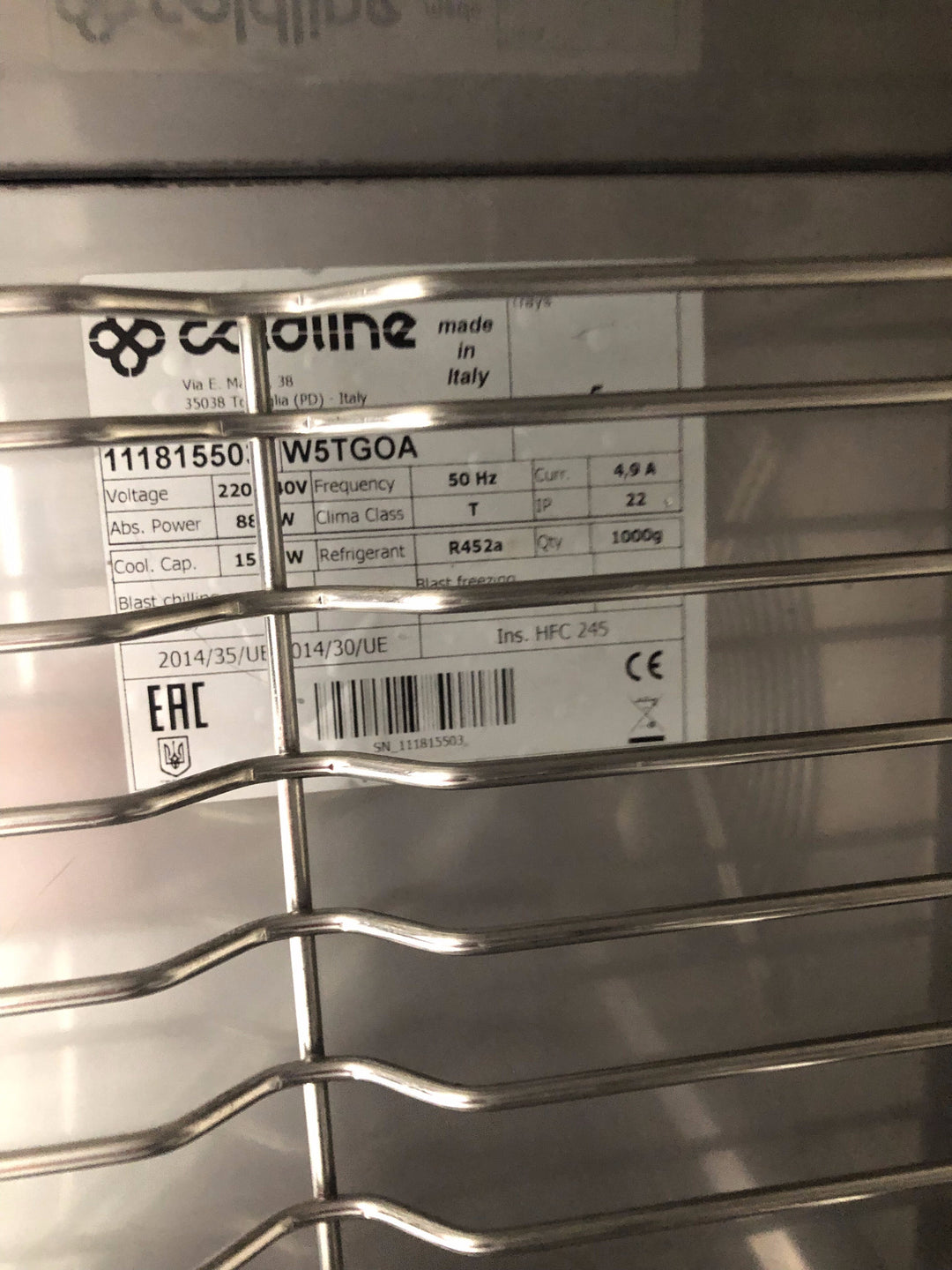 Abbattitore di temperatura Coldline usato 5 teglie GN 1/1 o 60x40