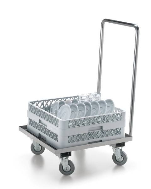 CARRELLO INOX PER CESTI LAVASTOVIGLIE