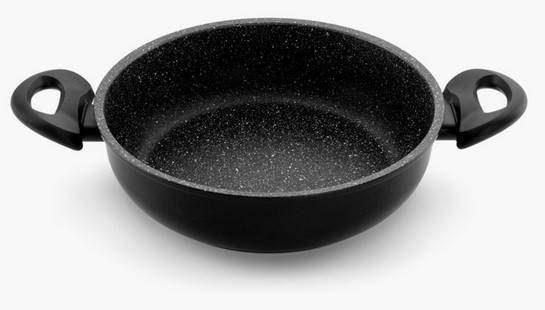 LAVA STONE COATED POT WITH 2 HANDLES 28CM