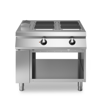 Piano di cottura elettrico 4 piastre quadre su vano aperto Cod. R110/100PCEQ/A