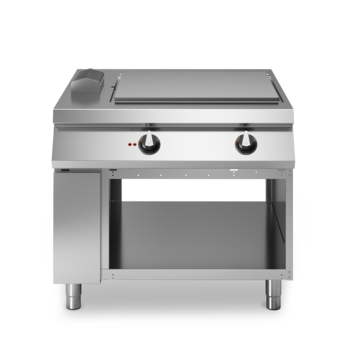 Cucina tuttapiastra elettrica 4 zone su vano con porte Cod. R110/100TPE/P