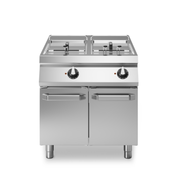 Friggitrice elettrica 2 vasche 13+13 litri su vano con porte Cod. R110/80FRER/2V13/P
