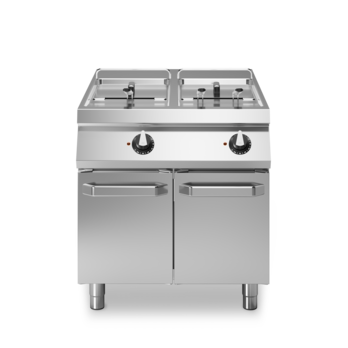 Friggitrice elettrica 2 vasche 17+17 litri su vano con porte Cod. R110/80FRER/2V17/P
