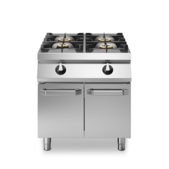 Piano di cottura a gas 4 fuochi modello su vano con porte Cod. R110/80PCG/P