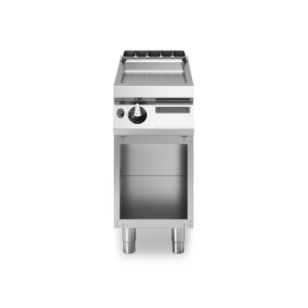 Fry top gas griddle smooth plate on open cabinet Code R70/40FTG/L/A
