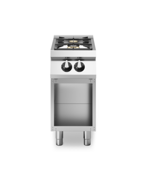 Piano di cottura a gas, 2 fuochi su vano aperto Cod. R70/40PCGB/A