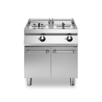 Electric double tank fryer 13+13 litres on cabinet with doors Cod. R70/80FRER/2V13/P
