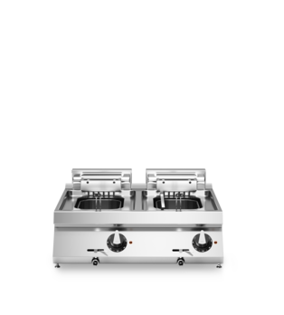 Friggitrice elettrica 2 vasche 10+10 litri su vano con porte Cod. R70/80FRES/2V10/T