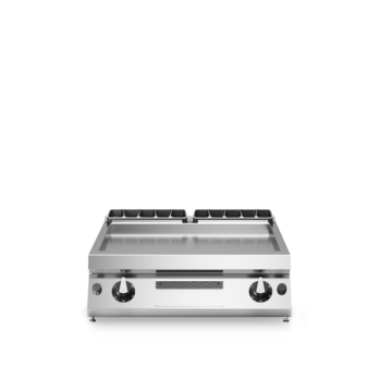 Gas griddle, smooth chrome plate, top model, Code R90/80FTG/CL/T