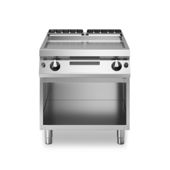 Fry top gas piastra liscia su vano aperto Cod. R90/80FTG/L/A