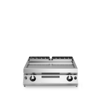 Fry top gas piastra liscia modello top Cod. R70/80FTG/L/T