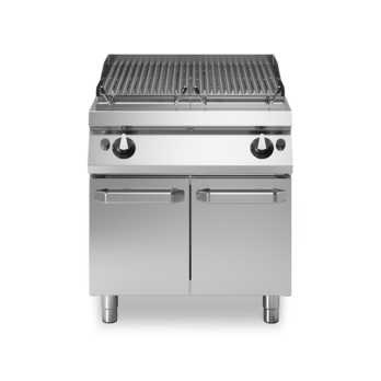 Griglia gas a pietra lavica su vano con porte Cod. R70/80GRLI/P