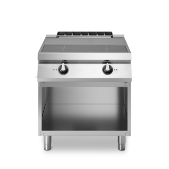 Piano cottura elettrico ad induzione 2 zone orizzontali su base aperta Cod. R70/80INDH/A