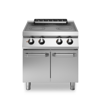 Piano di cottura elettrico in vetroceramica a 4 zone su vano con porte Cod. R70/80PVE/P