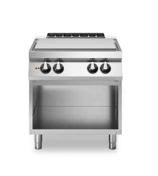 Cucina tuttapiastra elettrica 4 zone su vano aperto Cod. R70/80TPE/A