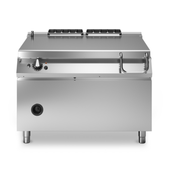 Gas-Kippbratpfanne, Edelstahlwanne 120 Liter, manuelle Kippung Cod. R90/120BRG/120X/M