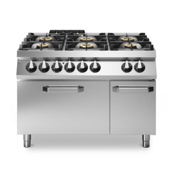 Cucina gas 6 fuochi su forno elettrico a convezione Cod. R90/120CFGEV