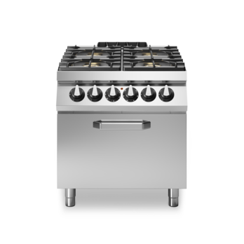 Cucina gas 4 fuochi su forno elettrico a convezione Cod. R90/80CFGEBV