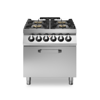 Cucina gas 4 fuochi su forno elettrico a convezione Cod. R90/80CFGEV