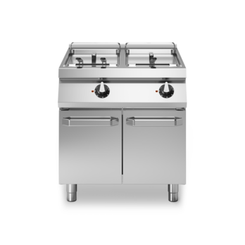 Friggitrice elettrica 2 vasche 21+21 litri su vano con porte Cod. R90/80FRER/2V21/P