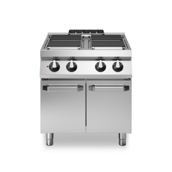 Piano di cottura elettrico 4 piastre su vano con porte Cod. R90/80PCEQ/P