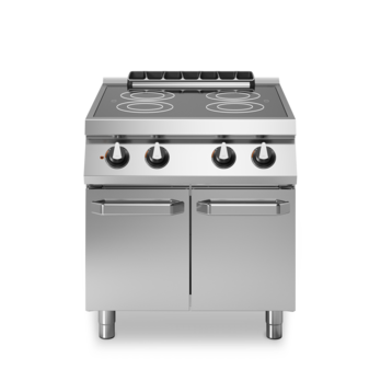 Piano di cottura elettrico in vetroceramica a 4 zone su vano con porte Cod. R90/80PVE/P