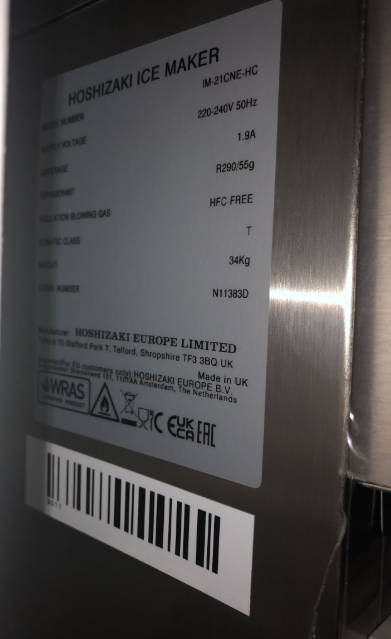 Fabbricatore di ghiaccio Hoshizaki IM-21CNE-HC