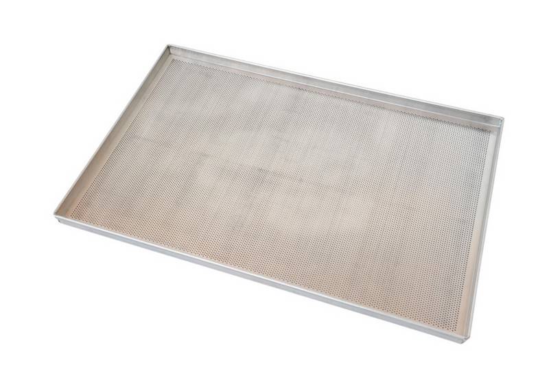 RECTANGULAR MICRO-PERFORATED ALUMINUM TRAY 60X40CM
