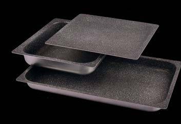 TEGLIA GASTRONORM ALLUMINIO LEGA 3003 ANTIADERENTE SILVERSTONE 2/3GN H20MM