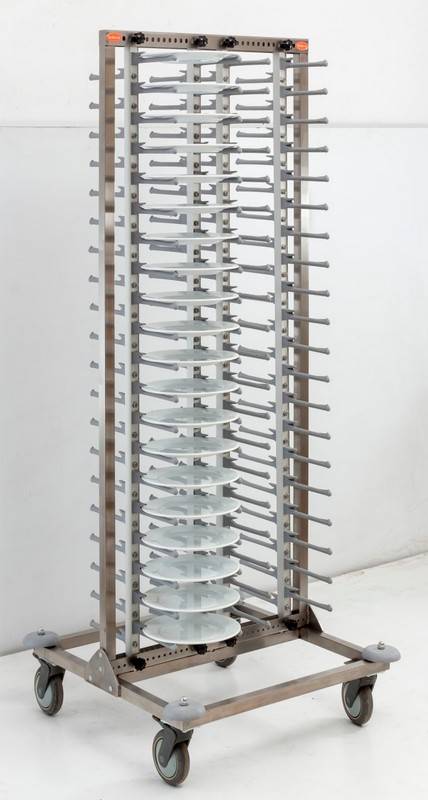 CARRELLO INOX E ALLUMINIO PORTAPIATTI