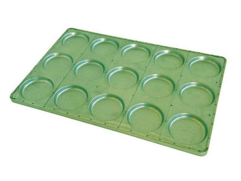 TEGLIA PER HAMBURGER IN LAMIERA ALLUMINATA TEFLONATA 60X40XH14MM