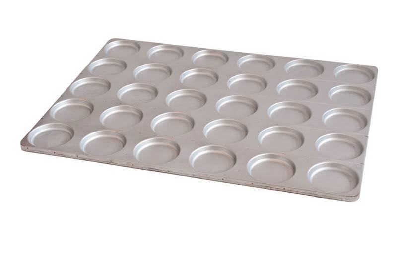 TEGLIA PER HAMBURGER IN LAMIERA ALLUMINATA 60X40XH30MM