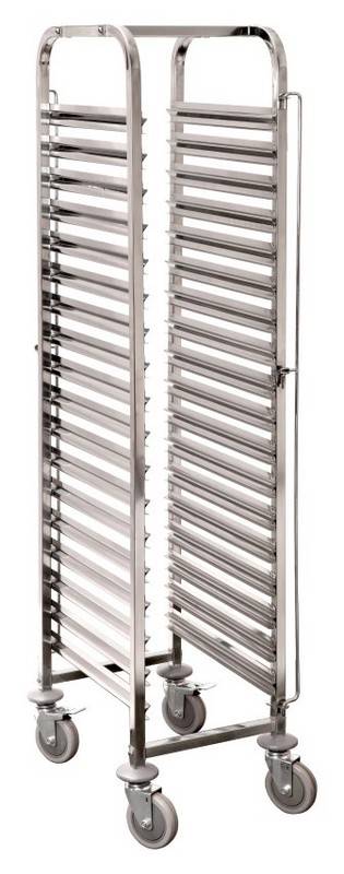 CARRELLO INOX PER 15 TEGLIE GASTRONORM 1/1