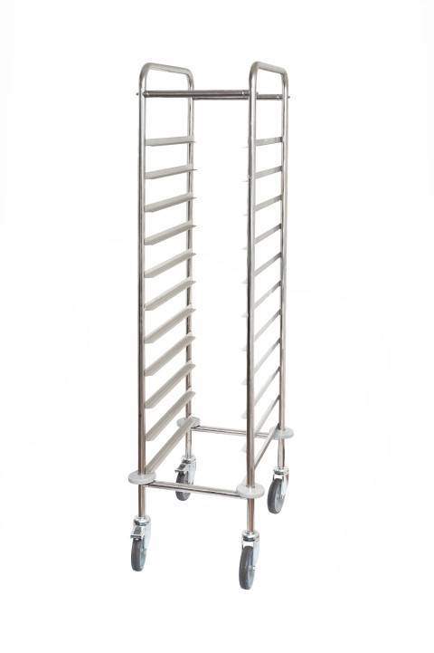 STAINLESS STEEL TROLLEY FOR 33 GASTRONORM TRAYS