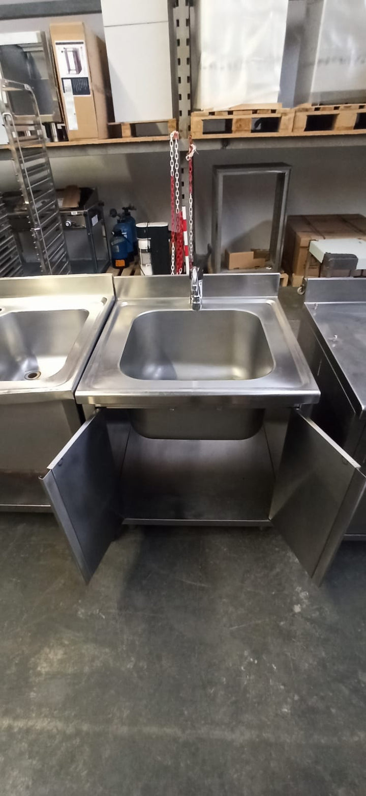 Lavello inox 1 vasca armadiato usato