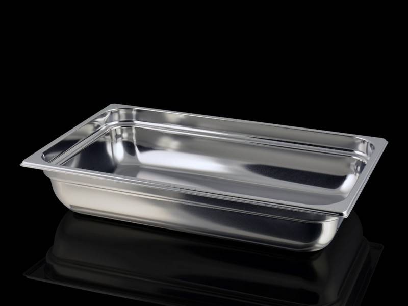 BACINELLA ACCIAIO A TENUTA PER SOTTOVUOTO 1/1H100MM