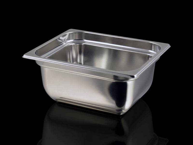 BACINELLA ACCIAIO A TENUTA PER SOTTOVUOTO 1/2H150MM