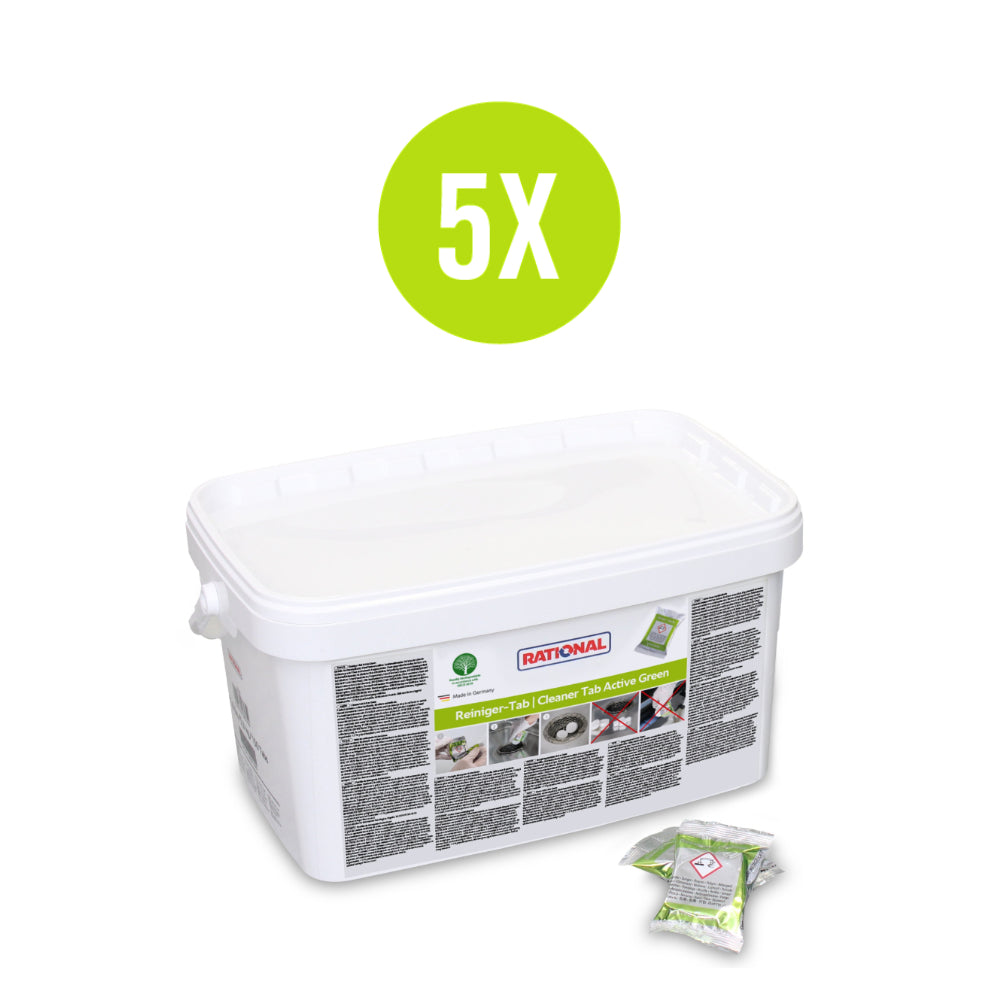 Masterpack 5 confezioni - Detergente 56.01.535 Rational Active Green 150 pastiglie