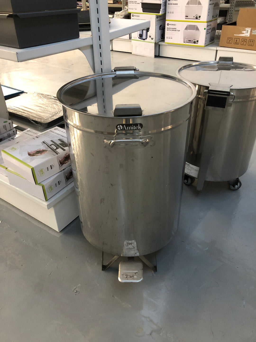 Pattumiera INOX Amitek usata, WA100P VH20