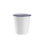 Bicchierino Conico Caffe' Smaltato Bianco/Blu 10Cl. Cod. 012246