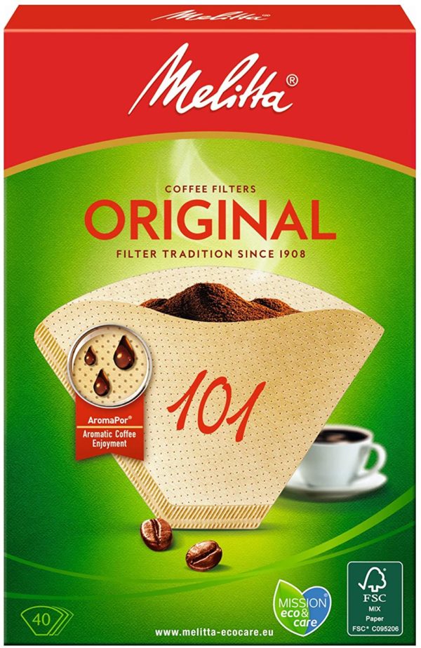 40 Filtri Carta 101 Melitta. Cod. 022217