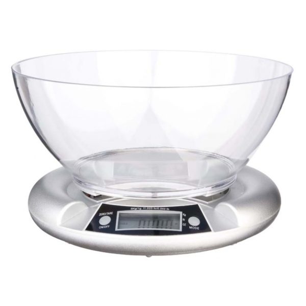 Bilancia Cucina Digitale '5501' Abs/Ps Argento 5Kg/1G E. Cod. 033366