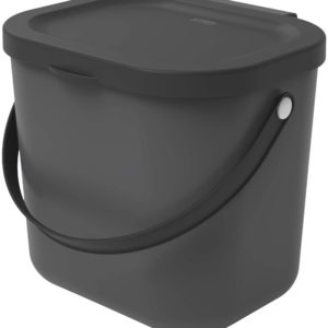 Secchio Compost Sistema Rifiuti 'Albula 6L' Antracite. Cod. 046333