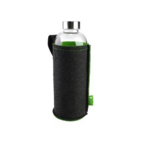 Bottiglia In Vetro+Fodera Feltro Antracite/Verde 0,7  Wh. Cod. 090412